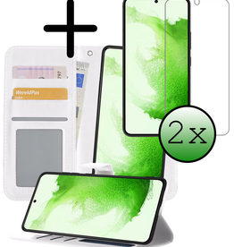 BASEY. BASEY. Samsung Galaxy S22 Plus Hoesje Bookcase Uitneembaar Met 2x Screenprotector - Wit