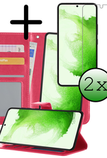 BASEY. Hoes Geschikt voor <model> Hoesje Bookcase Hoes 2-in-1 Cover Met 2x Screenprotector - Hoesje Geschikt voor <model2> Hoes 2-in-1 Hoesje Case - <color>