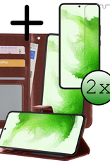 BASEY. Hoes Geschikt voor <model> Hoesje Bookcase Hoes 2-in-1 Cover Met 2x Screenprotector - Hoesje Geschikt voor <model2> Hoes 2-in-1 Hoesje Case - <color>