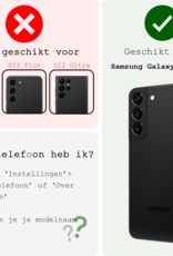 BASEY. Hoes Geschikt voor <model> Hoesje Bookcase Hoes 2-in-1 Cover Met 2x Screenprotector - Hoesje Geschikt voor <model2> Hoes 2-in-1 Hoesje Case - <color>