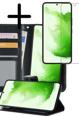 BASEY. Hoes Geschikt voor <model> Hoesje Bookcase Hoes 2-in-1 Cover Met Screenprotector - Hoesje Geschikt voor <model2> Hoes 2-in-1 Hoesje Case - <color>