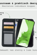 BASEY. Hoes Geschikt voor <model> Hoesje Bookcase Hoes 2-in-1 Cover Met Screenprotector - Hoesje Geschikt voor <model2> Hoes 2-in-1 Hoesje Case - <color>