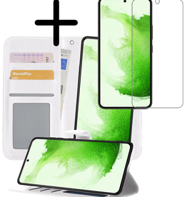 BASEY. BASEY. Samsung Galaxy S22 Plus Hoesje Bookcase Uitneembaar Met Screenprotector - Wit