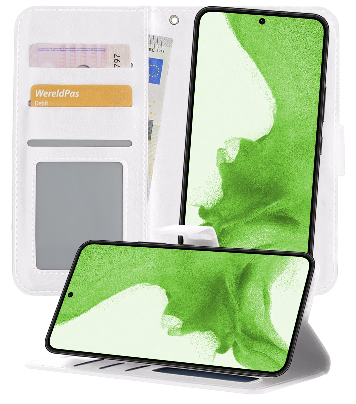 BASEY. Hoes Geschikt voor <model> Hoesje Bookcase Hoes 2-in-1 Cover - Hoesje Geschikt voor <model2> Hoes 2-in-1 Hoesje Case - <color>