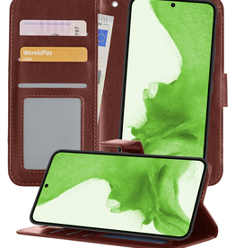 BASEY. BASEY. Samsung Galaxy S22 Plus Hoesje Bookcase Uitneembaar - Bruin