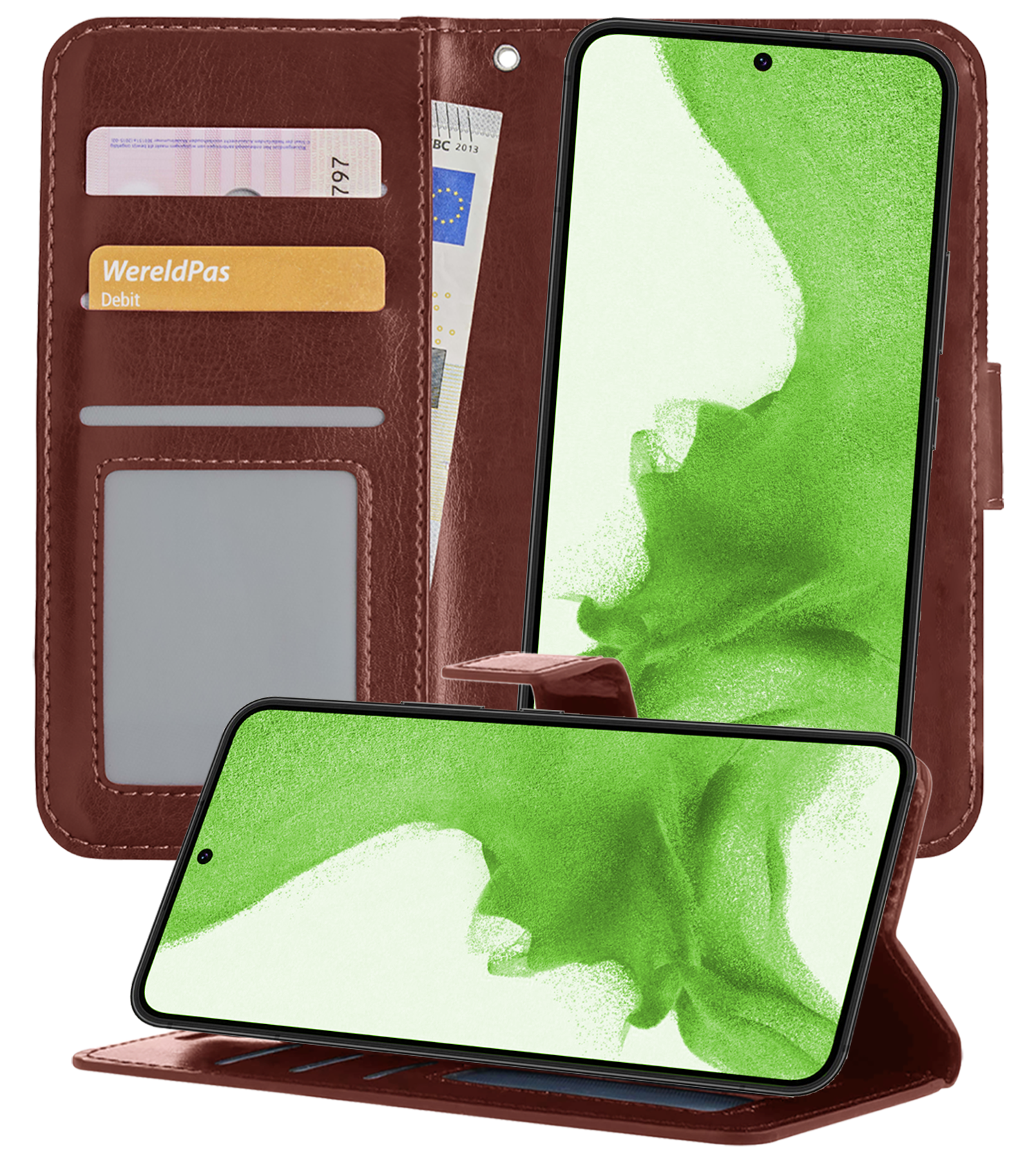 BASEY. Hoes Geschikt voor <model> Hoesje Bookcase Hoes 2-in-1 Cover - Hoesje Geschikt voor <model2> Hoes 2-in-1 Hoesje Case - <color>