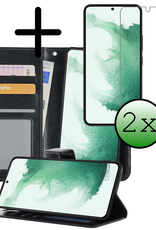 BASEY. Hoes Geschikt voor <model> Hoesje Bookcase Hoes 2-in-1 Cover Met 2x Screenprotector - Hoesje Geschikt voor <model2> Hoes 2-in-1 Hoesje Case - <color>