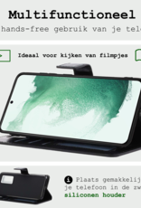 BASEY. Hoes Geschikt voor <model> Hoesje Bookcase Hoes 2-in-1 Cover Met 2x Screenprotector - Hoesje Geschikt voor <model2> Hoes 2-in-1 Hoesje Case - <color>