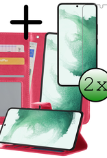 BASEY. Hoes Geschikt voor <model> Hoesje Bookcase Hoes 2-in-1 Cover Met 2x Screenprotector - Hoesje Geschikt voor <model2> Hoes 2-in-1 Hoesje Case - <color>