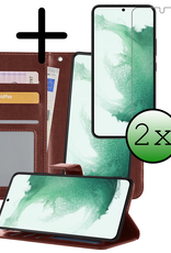 BASEY. Hoes Geschikt voor <model> Hoesje Bookcase Hoes 2-in-1 Cover Met 2x Screenprotector - Hoesje Geschikt voor <model2> Hoes 2-in-1 Hoesje Case - <color>