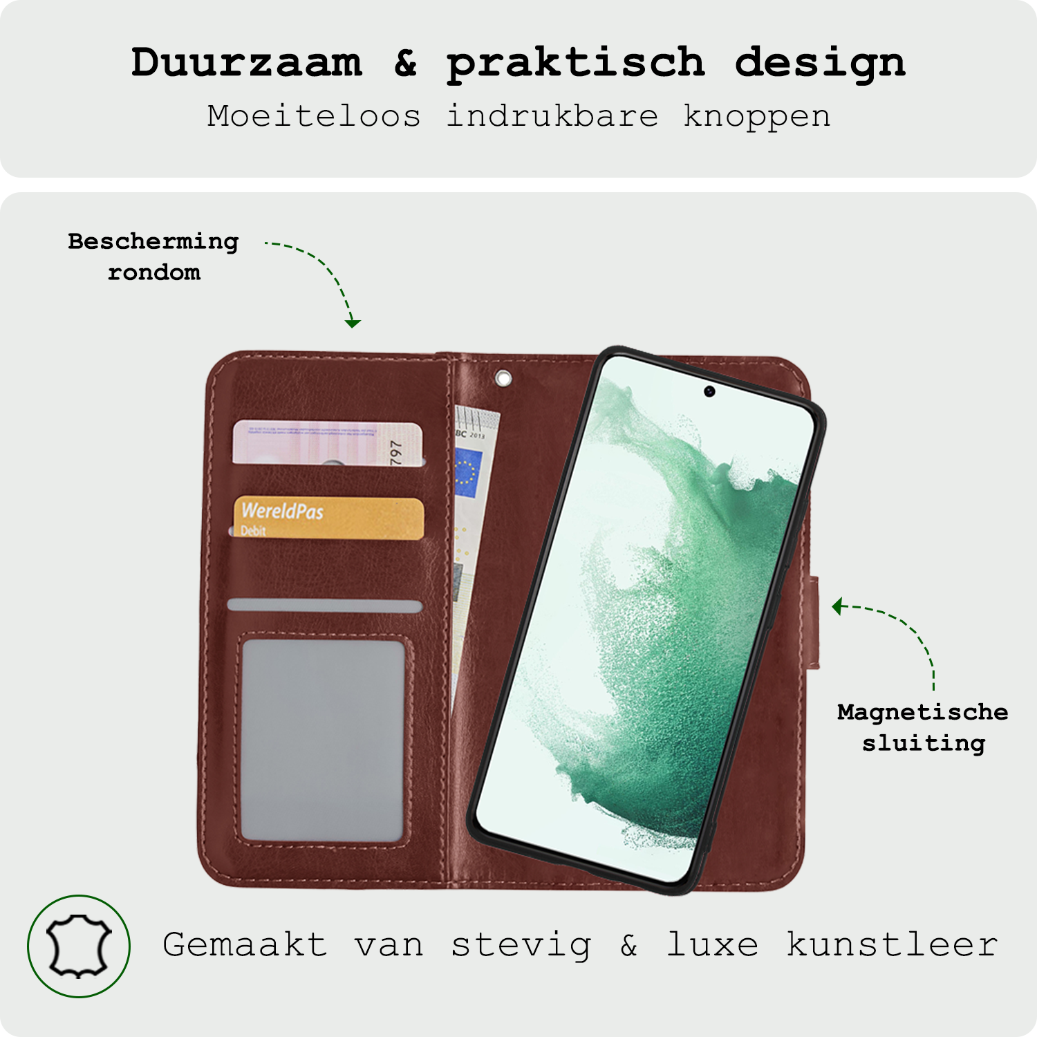 BASEY. Hoes Geschikt voor <model> Hoesje Bookcase Hoes 2-in-1 Cover Met 2x Screenprotector - Hoesje Geschikt voor <model2> Hoes 2-in-1 Hoesje Case - <color>