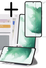 BASEY. Hoes Geschikt voor <model> Hoesje Bookcase Hoes 2-in-1 Cover Met Screenprotector - Hoesje Geschikt voor <model2> Hoes 2-in-1 Hoesje Case - <color>