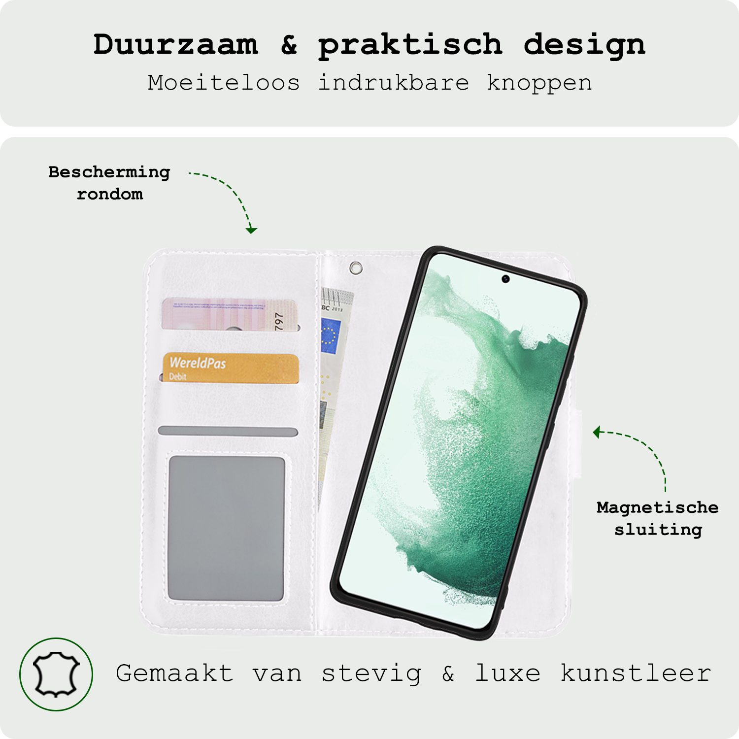 BASEY. Hoes Geschikt voor <model> Hoesje Bookcase Hoes 2-in-1 Cover Met Screenprotector - Hoesje Geschikt voor <model2> Hoes 2-in-1 Hoesje Case - <color>