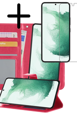 BASEY. Hoes Geschikt voor <model> Hoesje Bookcase Hoes 2-in-1 Cover Met Screenprotector - Hoesje Geschikt voor <model2> Hoes 2-in-1 Hoesje Case - <color>