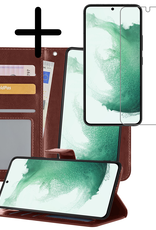 BASEY. Hoes Geschikt voor <model> Hoesje Bookcase Hoes 2-in-1 Cover Met Screenprotector - Hoesje Geschikt voor <model2> Hoes 2-in-1 Hoesje Case - <color>