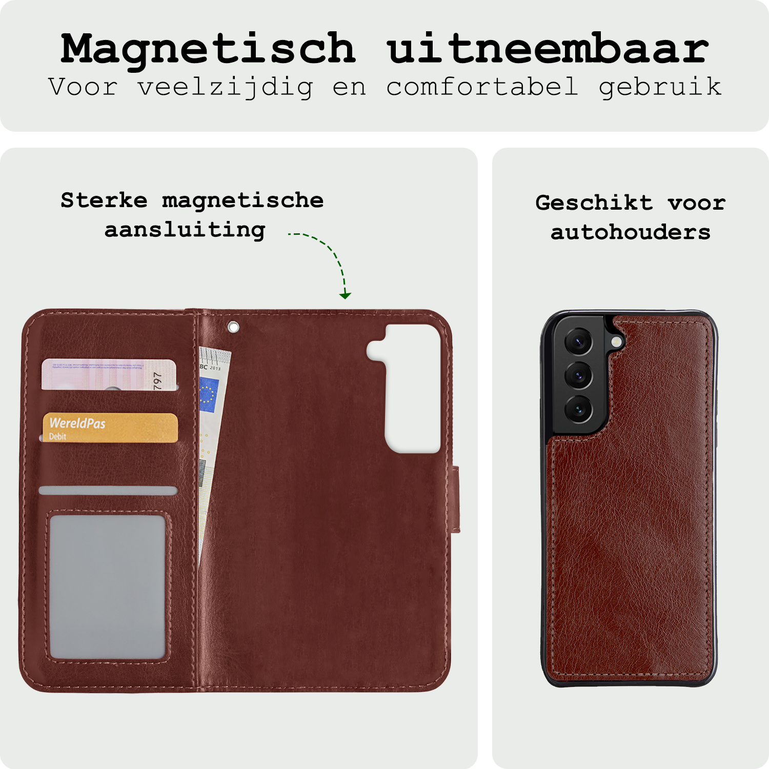 BASEY. Hoes Geschikt voor <model> Hoesje Bookcase Hoes 2-in-1 Cover - Hoesje Geschikt voor <model2> Hoes 2-in-1 Hoesje Case - <color>
