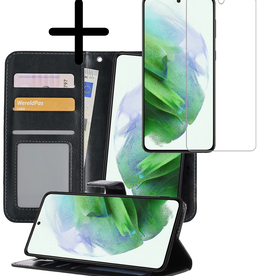 BASEY. BASEY. Samsung Galaxy S21 Ultra Hoesje Bookcase Uitneembaar Met Screenprotector - Zwart