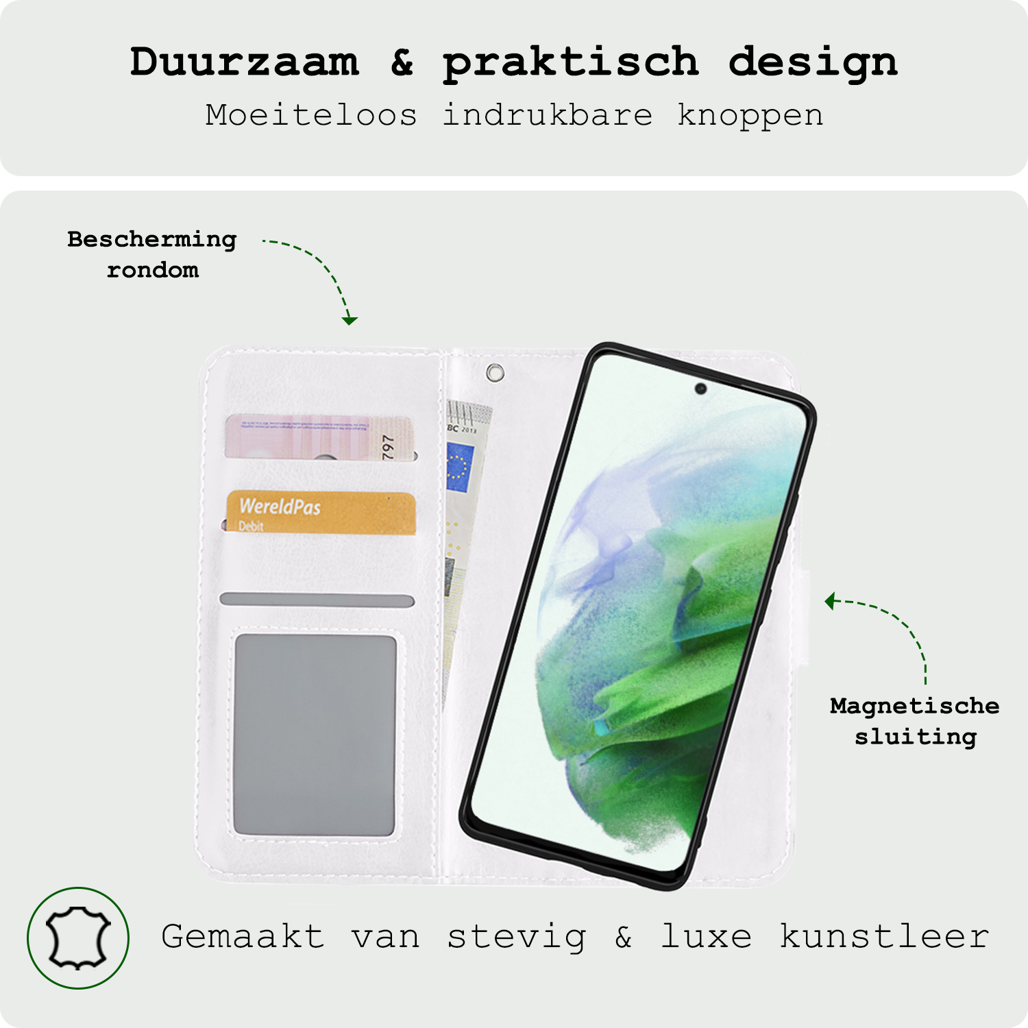 BASEY. Hoes Geschikt voor <model> Hoesje Bookcase Hoes 2-in-1 Cover Met Screenprotector - Hoesje Geschikt voor <model2> Hoes 2-in-1 Hoesje Case - <color>