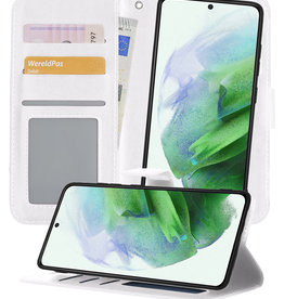 BASEY. BASEY. Samsung Galaxy S21 Ultra Hoesje Bookcase Uitneembaar - Wit