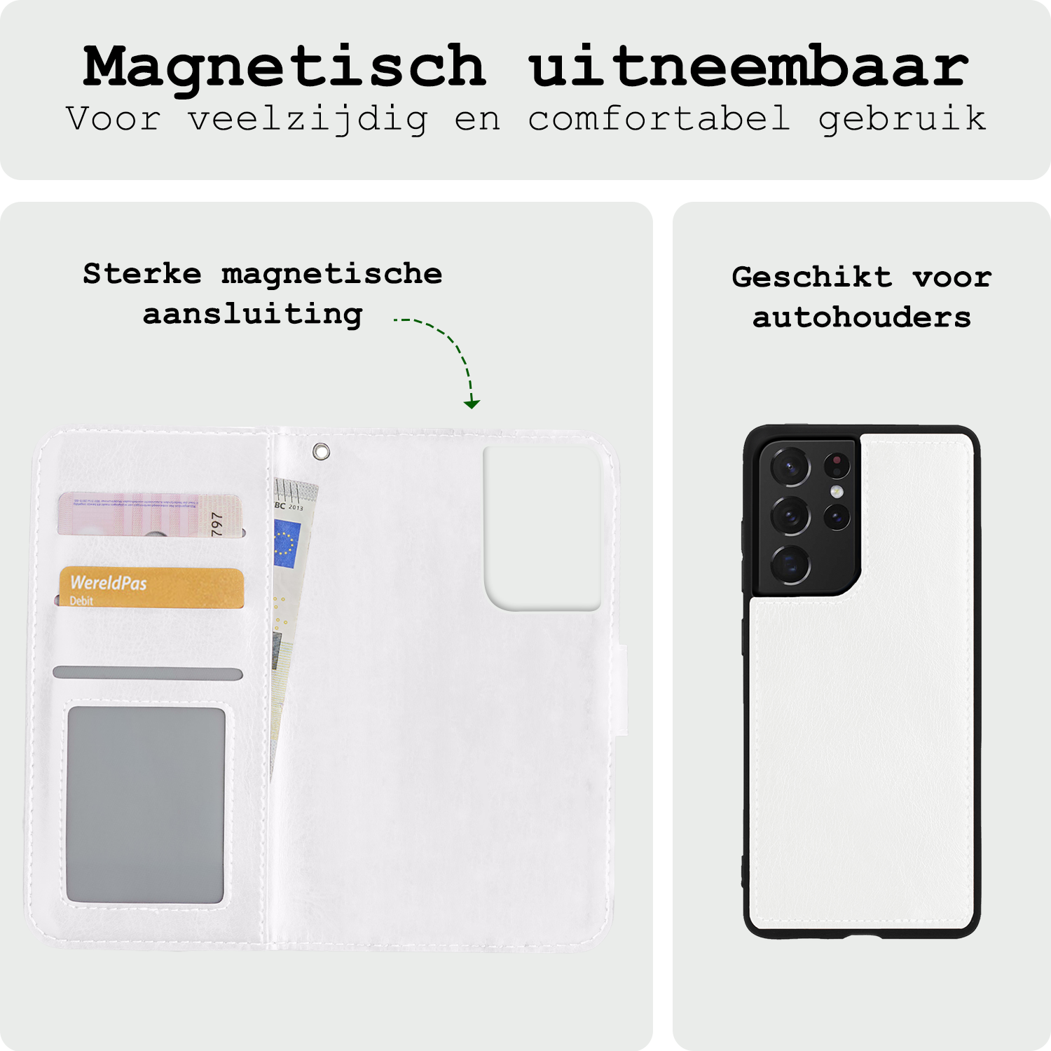 BASEY. Hoes Geschikt voor <model> Hoesje Bookcase Hoes 2-in-1 Cover - Hoesje Geschikt voor <model2> Hoes 2-in-1 Hoesje Case - <color>