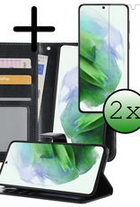 BASEY. Hoes Geschikt voor <model> Hoesje Bookcase Hoes 2-in-1 Cover Met 2x Screenprotector - Hoesje Geschikt voor <model2> Hoes 2-in-1 Hoesje Case - <color>