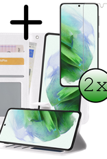 BASEY. Hoes Geschikt voor <model> Hoesje Bookcase Hoes 2-in-1 Cover Met 2x Screenprotector - Hoesje Geschikt voor <model2> Hoes 2-in-1 Hoesje Case - <color>