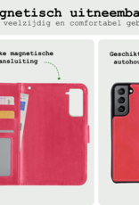 BASEY. Hoes Geschikt voor <model> Hoesje Bookcase Hoes 2-in-1 Cover Met 2x Screenprotector - Hoesje Geschikt voor <model2> Hoes 2-in-1 Hoesje Case - <color>
