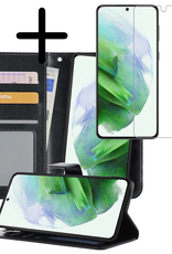 BASEY. Hoes Geschikt voor <model> Hoesje Bookcase Hoes 2-in-1 Cover Met Screenprotector - Hoesje Geschikt voor <model2> Hoes 2-in-1 Hoesje Case - <color>