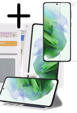 BASEY. Hoes Geschikt voor <model> Hoesje Bookcase Hoes 2-in-1 Cover Met Screenprotector - Hoesje Geschikt voor <model2> Hoes 2-in-1 Hoesje Case - <color>