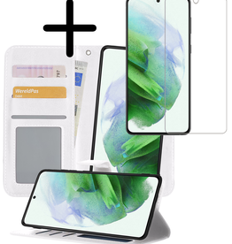 BASEY. BASEY. Samsung Galaxy S21 Plus Hoesje Bookcase Uitneembaar Met Screenprotector - Wit
