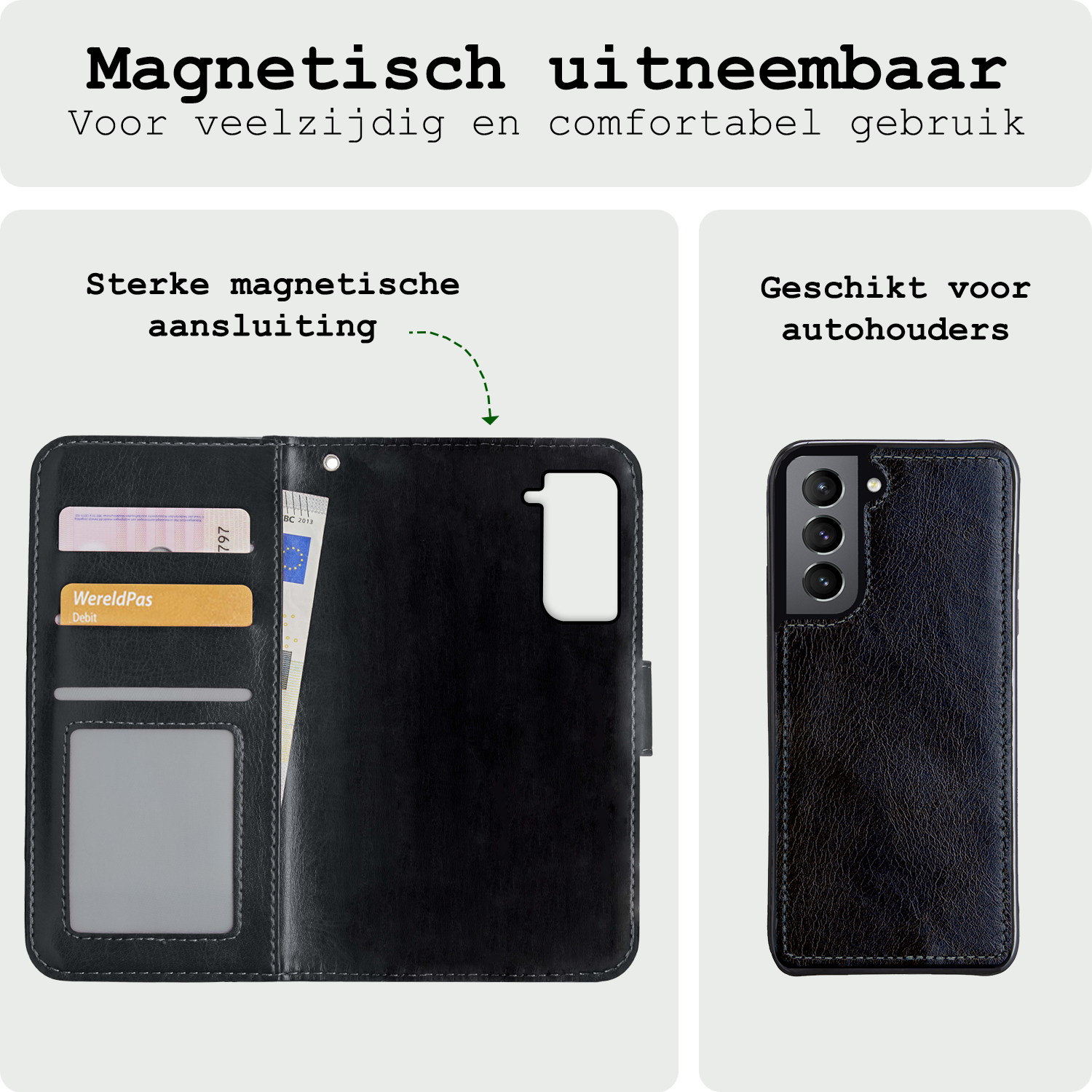 BASEY. Hoes Geschikt voor <model> Hoesje Bookcase Hoes 2-in-1 Cover Met 2x Screenprotector - Hoesje Geschikt voor <model2> Hoes 2-in-1 Hoesje Case - <color>