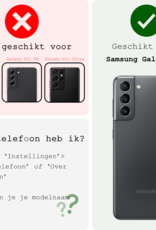 BASEY. Hoes Geschikt voor <model> Hoesje Bookcase Hoes 2-in-1 Cover Met 2x Screenprotector - Hoesje Geschikt voor <model2> Hoes 2-in-1 Hoesje Case - <color>