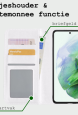 BASEY. Hoes Geschikt voor <model> Hoesje Bookcase Hoes 2-in-1 Cover Met 2x Screenprotector - Hoesje Geschikt voor <model2> Hoes 2-in-1 Hoesje Case - <color>