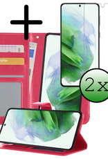 BASEY. Hoes Geschikt voor <model> Hoesje Bookcase Hoes 2-in-1 Cover Met 2x Screenprotector - Hoesje Geschikt voor <model2> Hoes 2-in-1 Hoesje Case - <color>