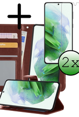 BASEY. Hoes Geschikt voor <model> Hoesje Bookcase Hoes 2-in-1 Cover Met 2x Screenprotector - Hoesje Geschikt voor <model2> Hoes 2-in-1 Hoesje Case - <color>