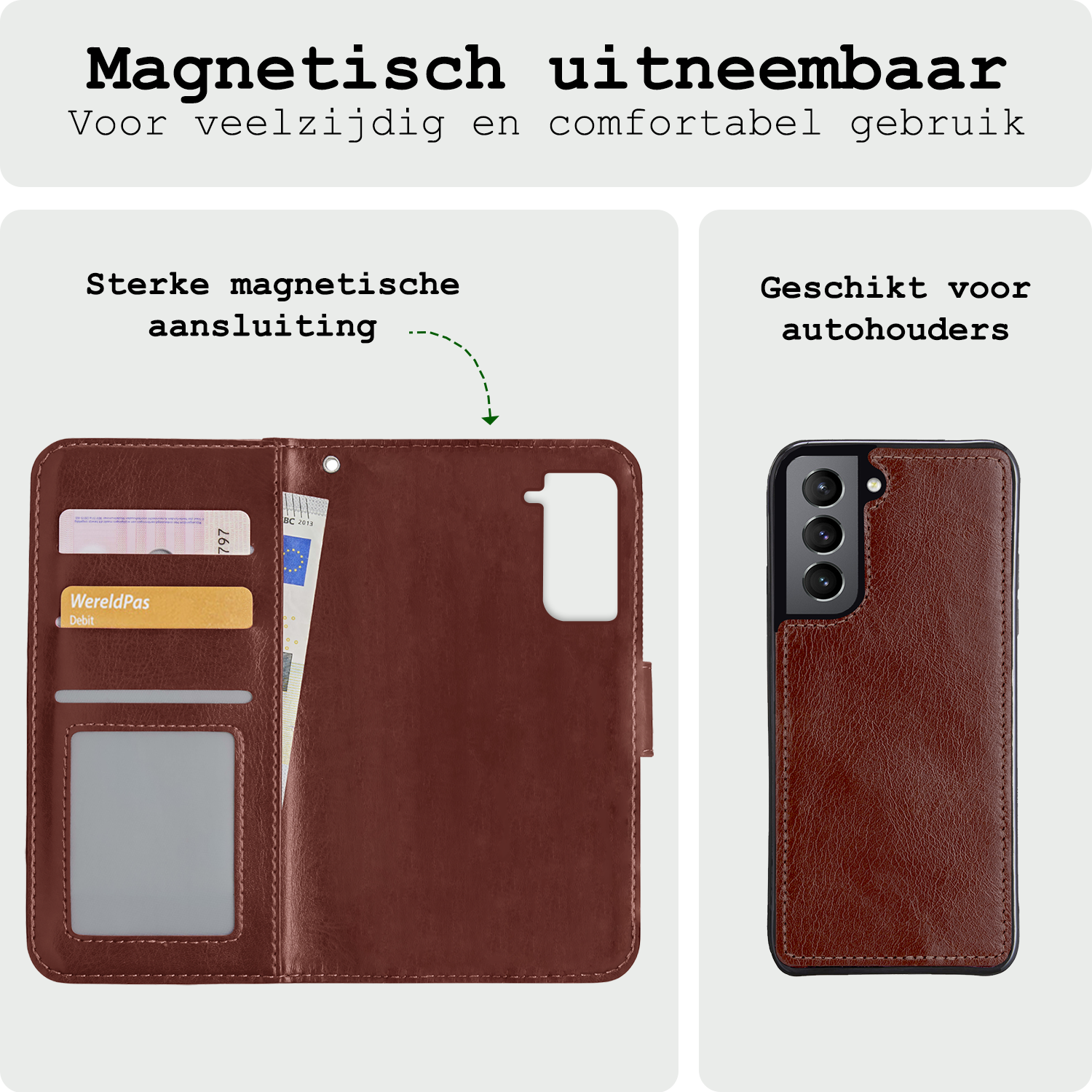 BASEY. Hoes Geschikt voor <model> Hoesje Bookcase Hoes 2-in-1 Cover Met 2x Screenprotector - Hoesje Geschikt voor <model2> Hoes 2-in-1 Hoesje Case - <color>