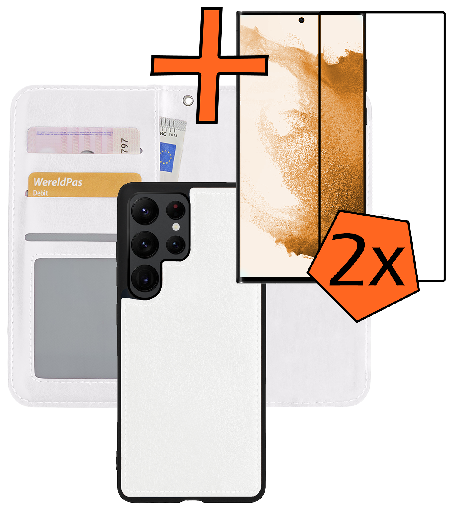 Nomfy Hoesje Geschikt voor <model> Hoesje 2-in-1 Bookcase Hoes Case Uitneembaar Met 2x Screenprotector - Hoes Geschikt voor <model2> Hoes Cover - <color>