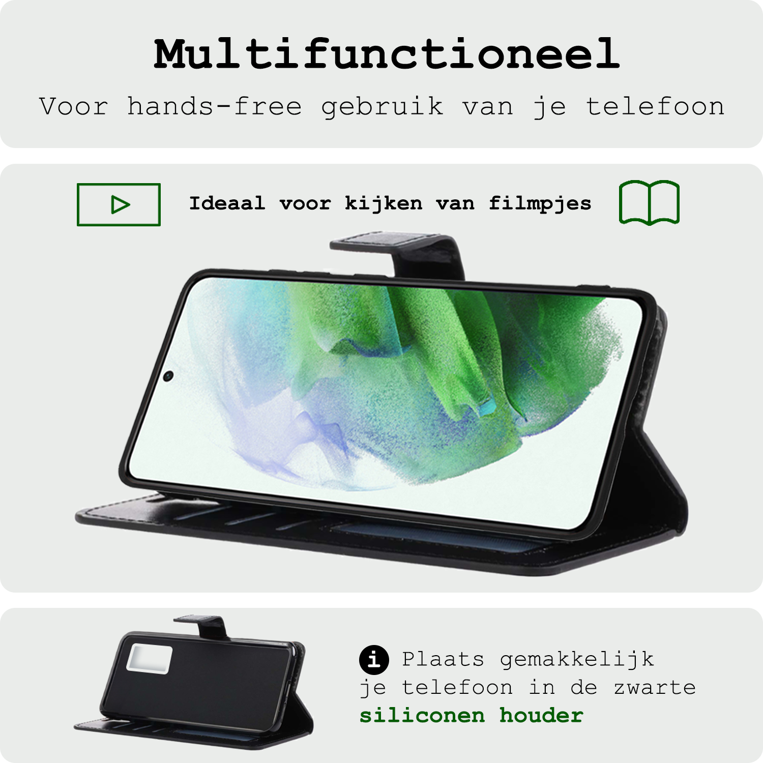 BASEY. Hoes Geschikt voor <model> Hoesje Bookcase Hoes 2-in-1 Cover - Hoesje Geschikt voor <model2> Hoes 2-in-1 Hoesje Case - <color>