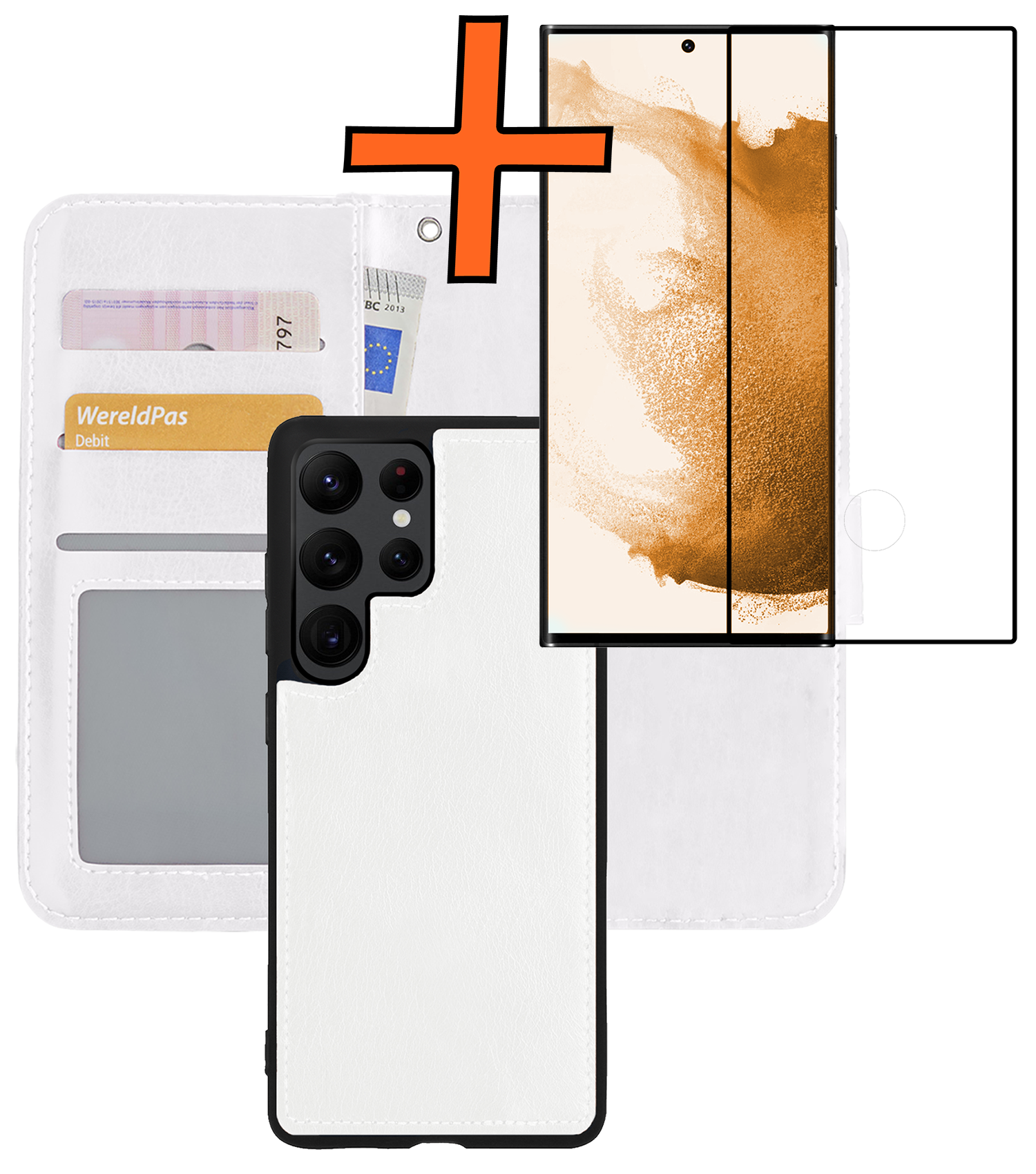 Nomfy Hoesje Geschikt voor <model> Hoesje 2-in-1 Bookcase Hoes Case Uitneembaar Met Screenprotector - Hoes Geschikt voor <model2> Hoes Cover - <color>