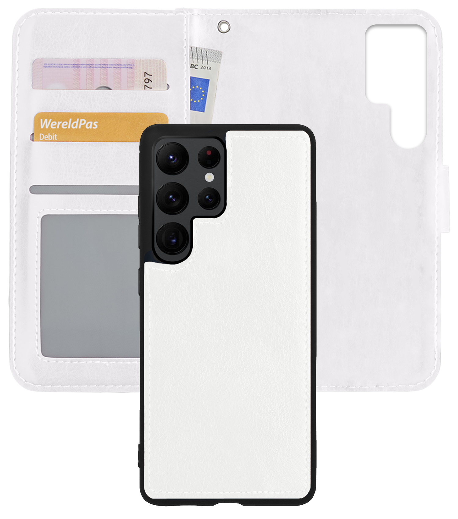 Nomfy Hoesje Geschikt voor <model> Hoesje 2-in-1 Bookcase Hoes Case Uitneembaar - Hoes Geschikt voor <model2> Hoes Cover - <color>