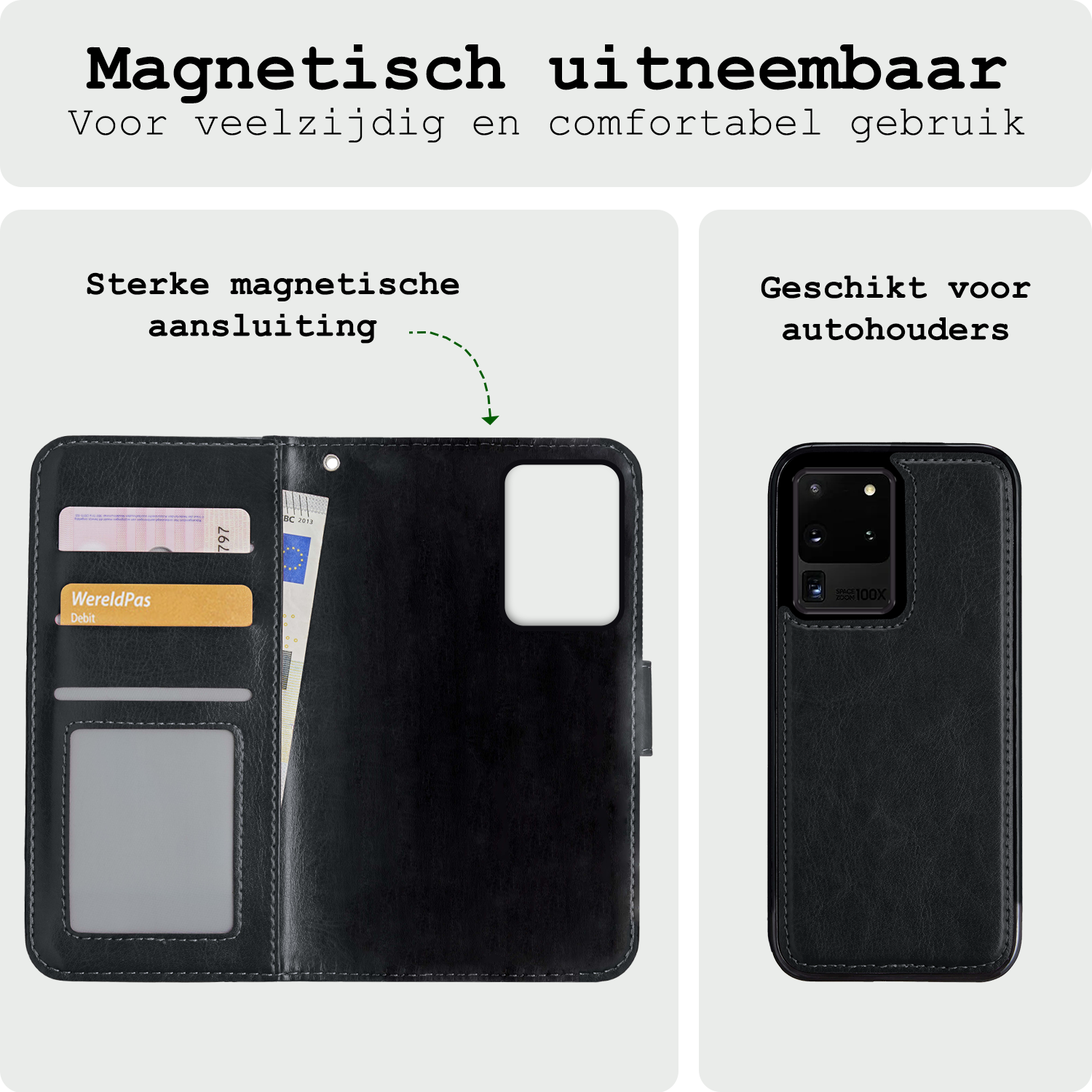 BASEY. Hoes Geschikt voor <model> Hoesje Bookcase Hoes 2-in-1 Cover Met 2x Screenprotector - Hoesje Geschikt voor <model2> Hoes 2-in-1 Hoesje Case - <color>