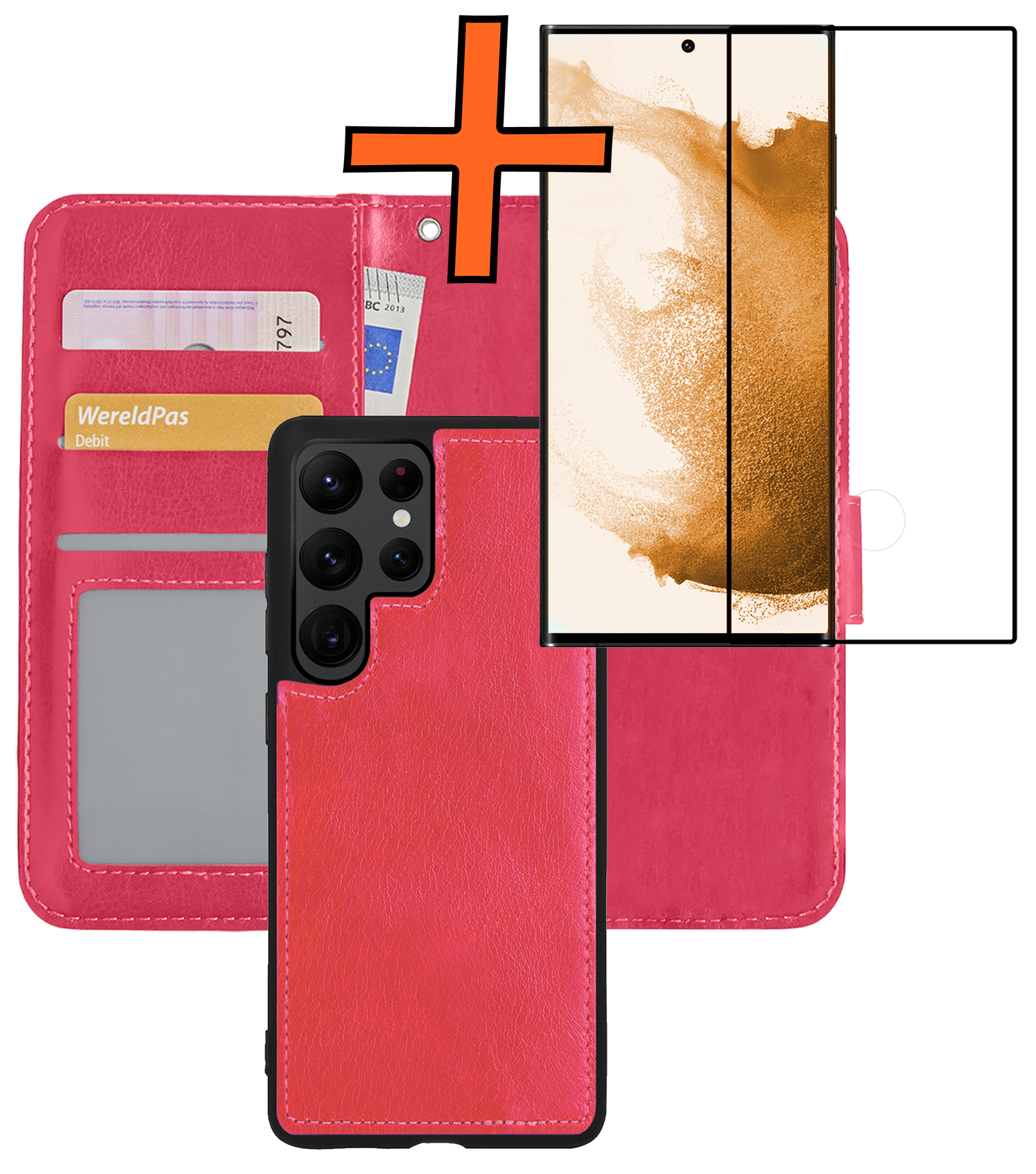 Nomfy Hoesje Geschikt voor <model> Hoesje 2-in-1 Bookcase Hoes Case Uitneembaar Met Screenprotector - Hoes Geschikt voor <model2> Hoes Cover - <color>
