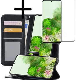 BASEY. BASEY. Samsung Galaxy S20 Ultra Hoesje Bookcase Uitneembaar Met Screenprotector - Zwart