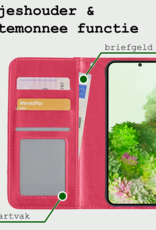 BASEY. Hoes Geschikt voor <model> Hoesje Bookcase Hoes 2-in-1 Cover Met Screenprotector - Hoesje Geschikt voor <model2> Hoes 2-in-1 Hoesje Case - <color>