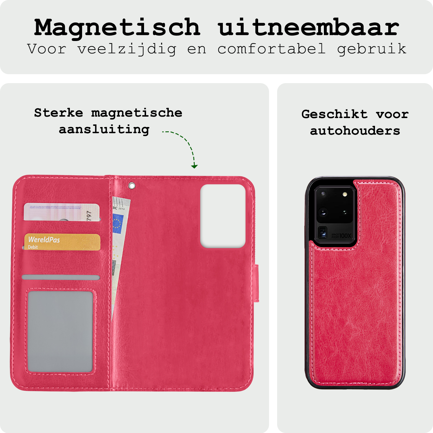 BASEY. Hoes Geschikt voor <model> Hoesje Bookcase Hoes 2-in-1 Cover Met Screenprotector - Hoesje Geschikt voor <model2> Hoes 2-in-1 Hoesje Case - <color>