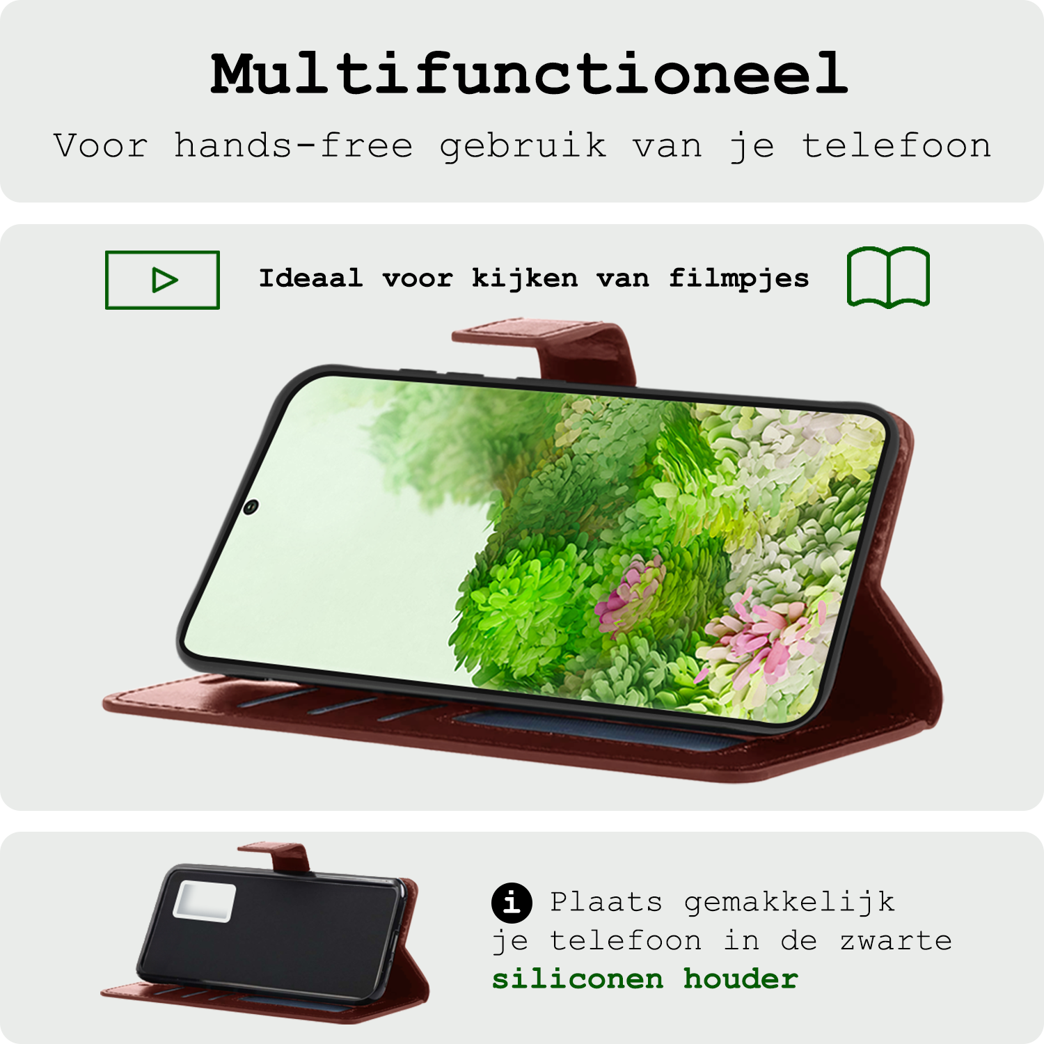 BASEY. Hoes Geschikt voor <model> Hoesje Bookcase Hoes 2-in-1 Cover Met Screenprotector - Hoesje Geschikt voor <model2> Hoes 2-in-1 Hoesje Case - <color>