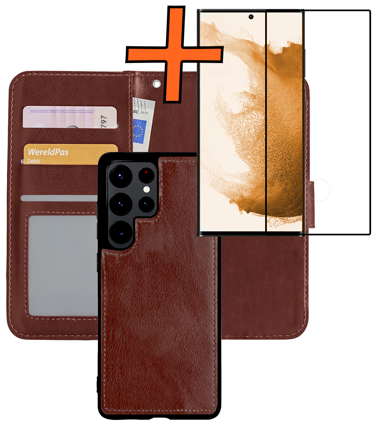 Nomfy Hoesje Geschikt voor <model> Hoesje 2-in-1 Bookcase Hoes Case Uitneembaar Met Screenprotector - Hoes Geschikt voor <model2> Hoes Cover - <color>