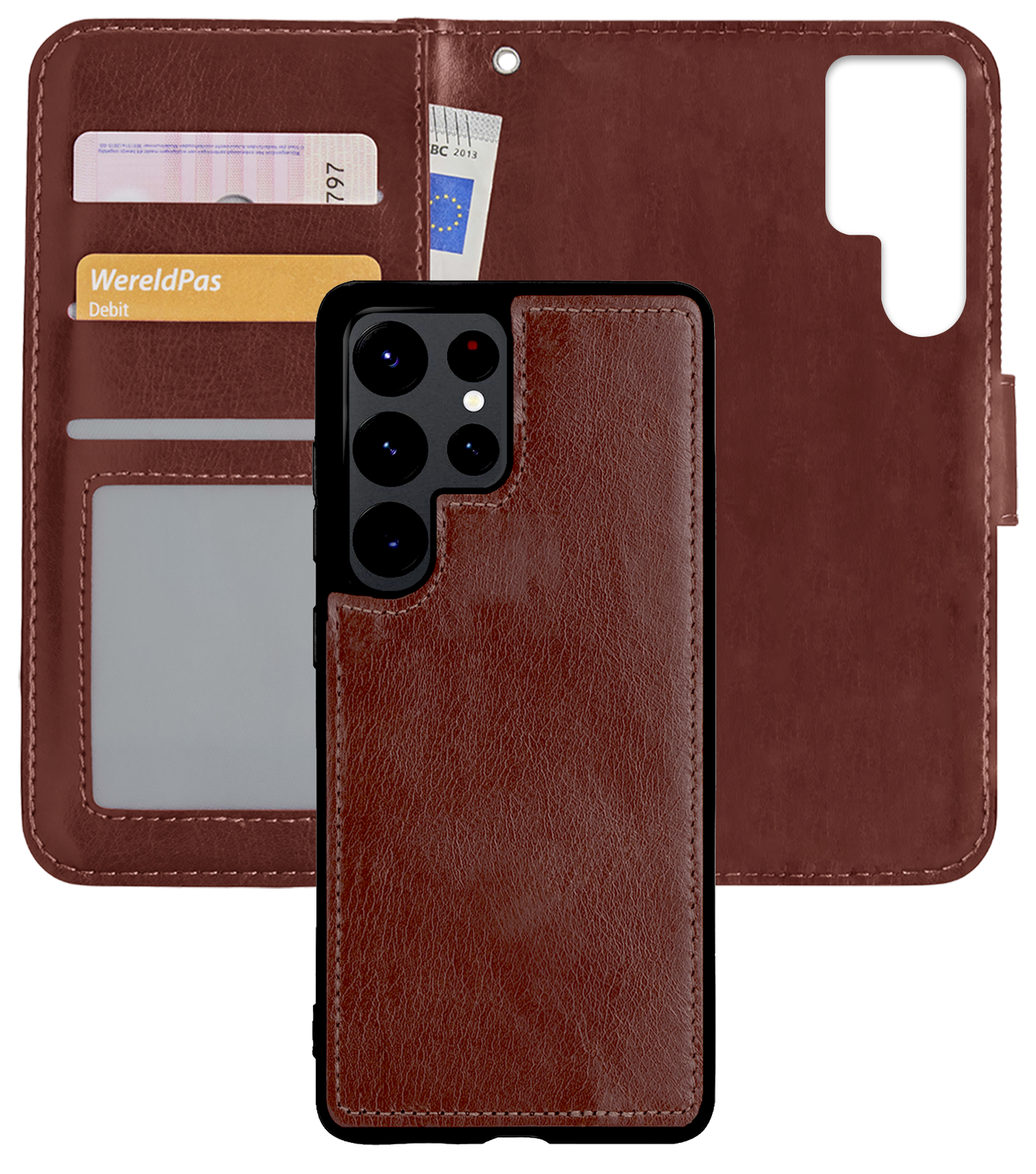 Nomfy Hoesje Geschikt voor <model> Hoesje 2-in-1 Bookcase Hoes Case Uitneembaar - Hoes Geschikt voor <model2> Hoes Cover - <color>