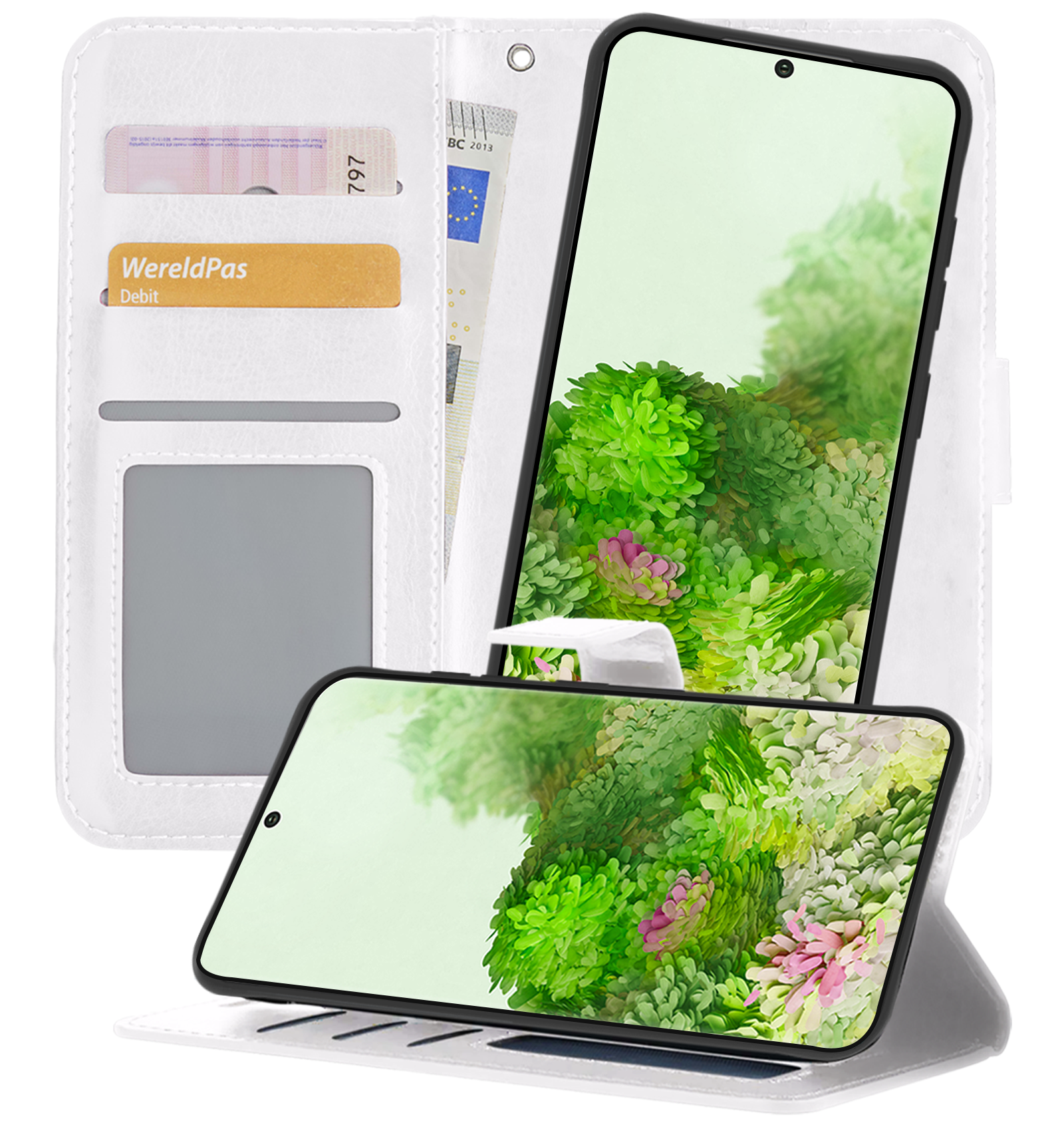 BASEY. Hoes Geschikt voor <model> Hoesje Bookcase Hoes 2-in-1 Cover - Hoesje Geschikt voor <model2> Hoes 2-in-1 Hoesje Case - <color>