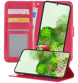 BASEY. BASEY. Samsung Galaxy S20 Ultra Hoesje Bookcase Uitneembaar - Donkerroze